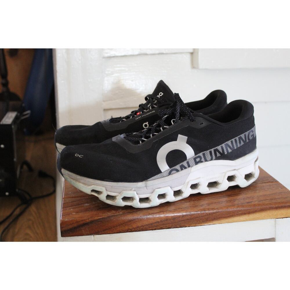 Men's On Running Cloudmonster Black Running Shoes Sneakers Size13 - Picture 2 of 11